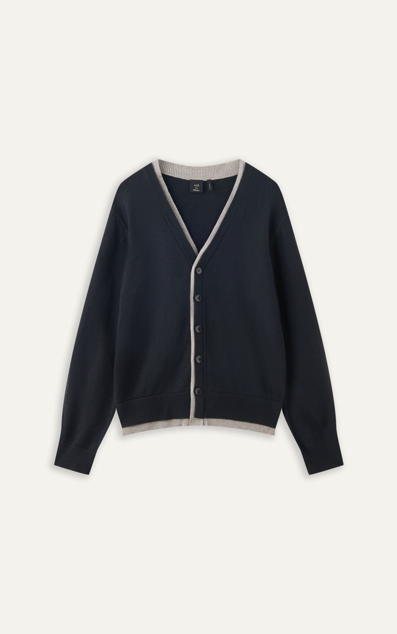  AG436 PREMIUM REGULAR FIT CARDIGAN - BLACK 