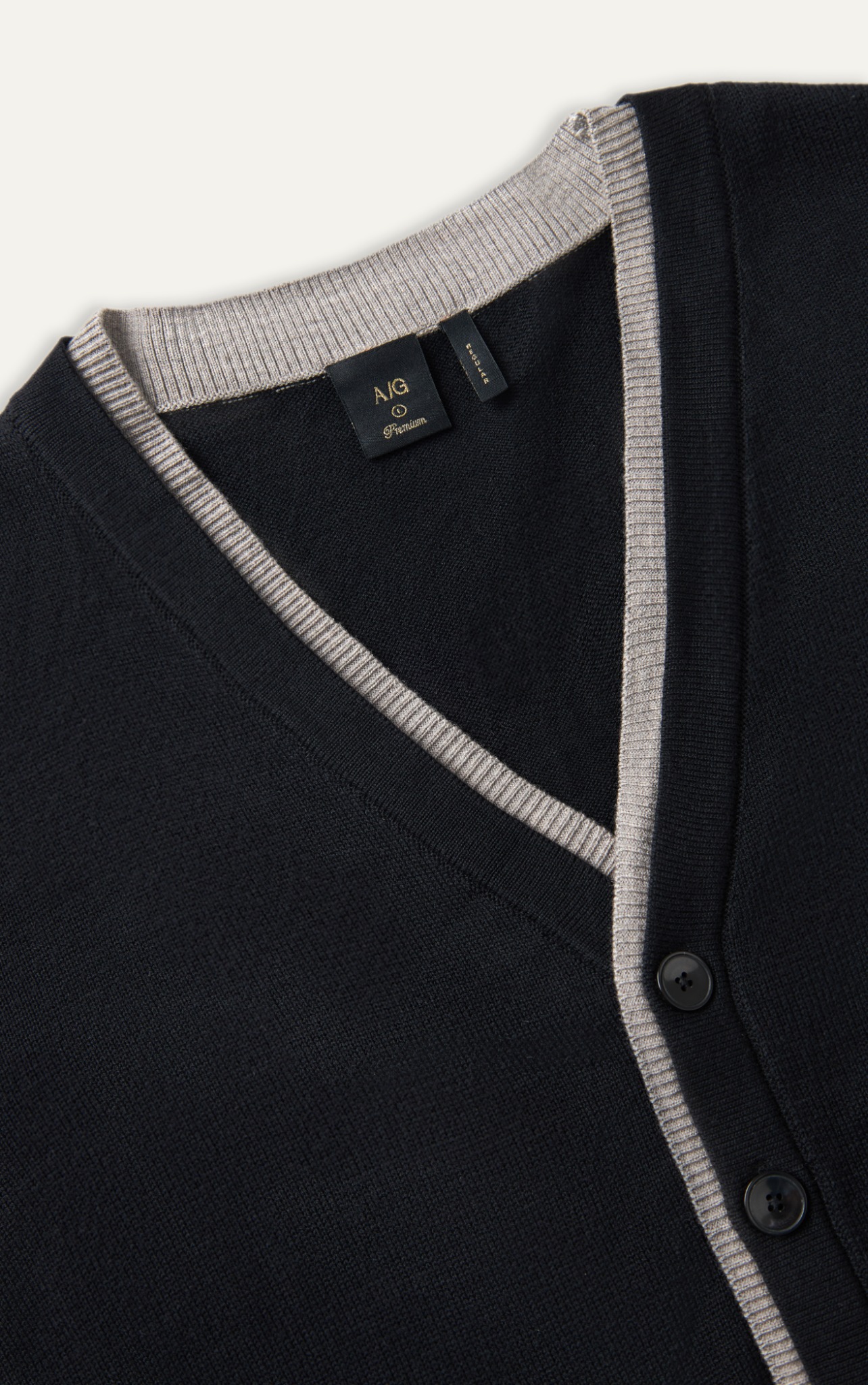 AG436 PREMIUM REGULAR FIT CARDIGAN - BLACK