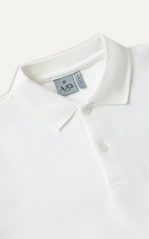 AG9006 FACTORY SLIMFIT POLO SLEEVE PANEL DETAIL - WHITE