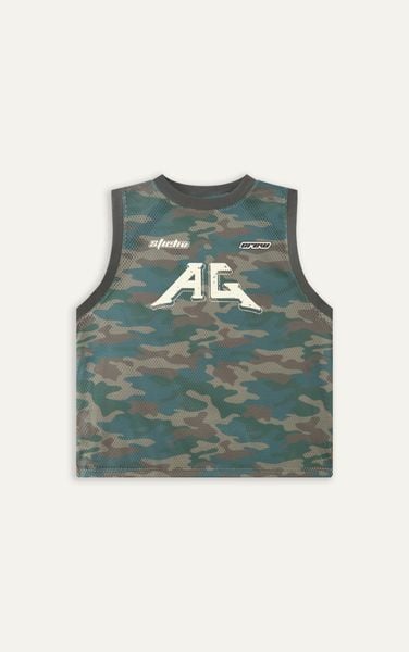  B2 FACTORY LOOSE FIT CAMO TANK TOP - GREEN