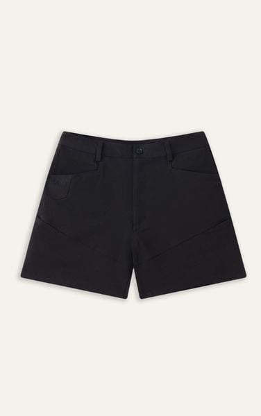  TT19 A/G LOOSE FIT KHAKI SHORTS - BLACK