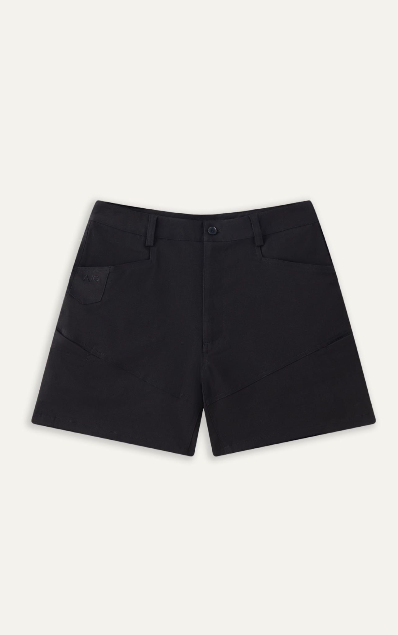  TT19 A/G LOOSE FIT KHAKI SHORTS - BLACK 