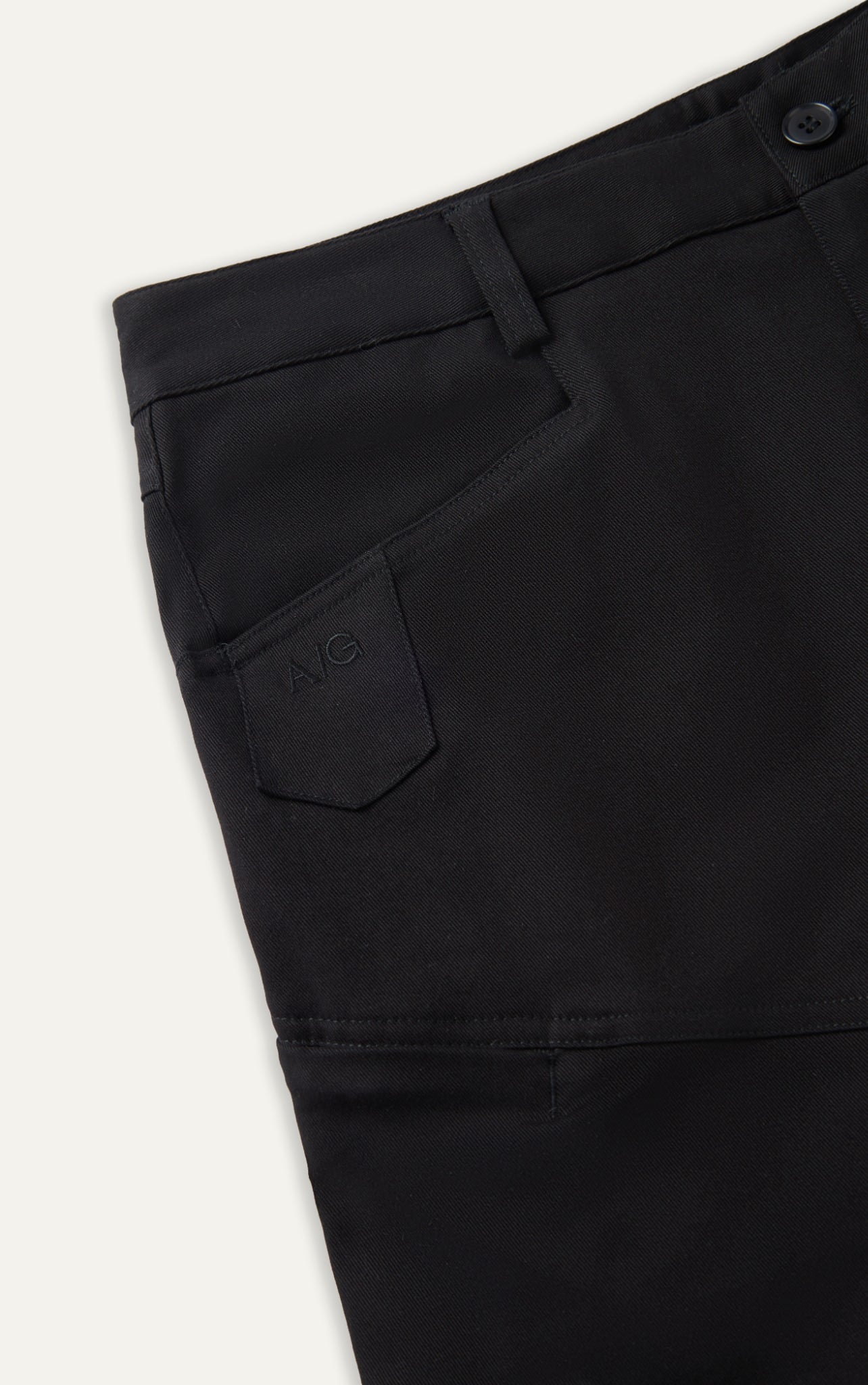 TT19 A/G LOOSE FIT KHAKI SHORTS - BLACK