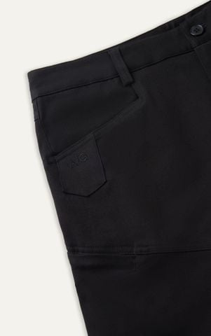 TT19 A/G LOOSE FIT KHAKI SHORTS - BLACK