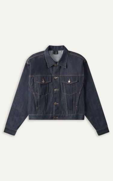  AGM03 PREMIUM RAW DENIM JACKET - DARK BLUE