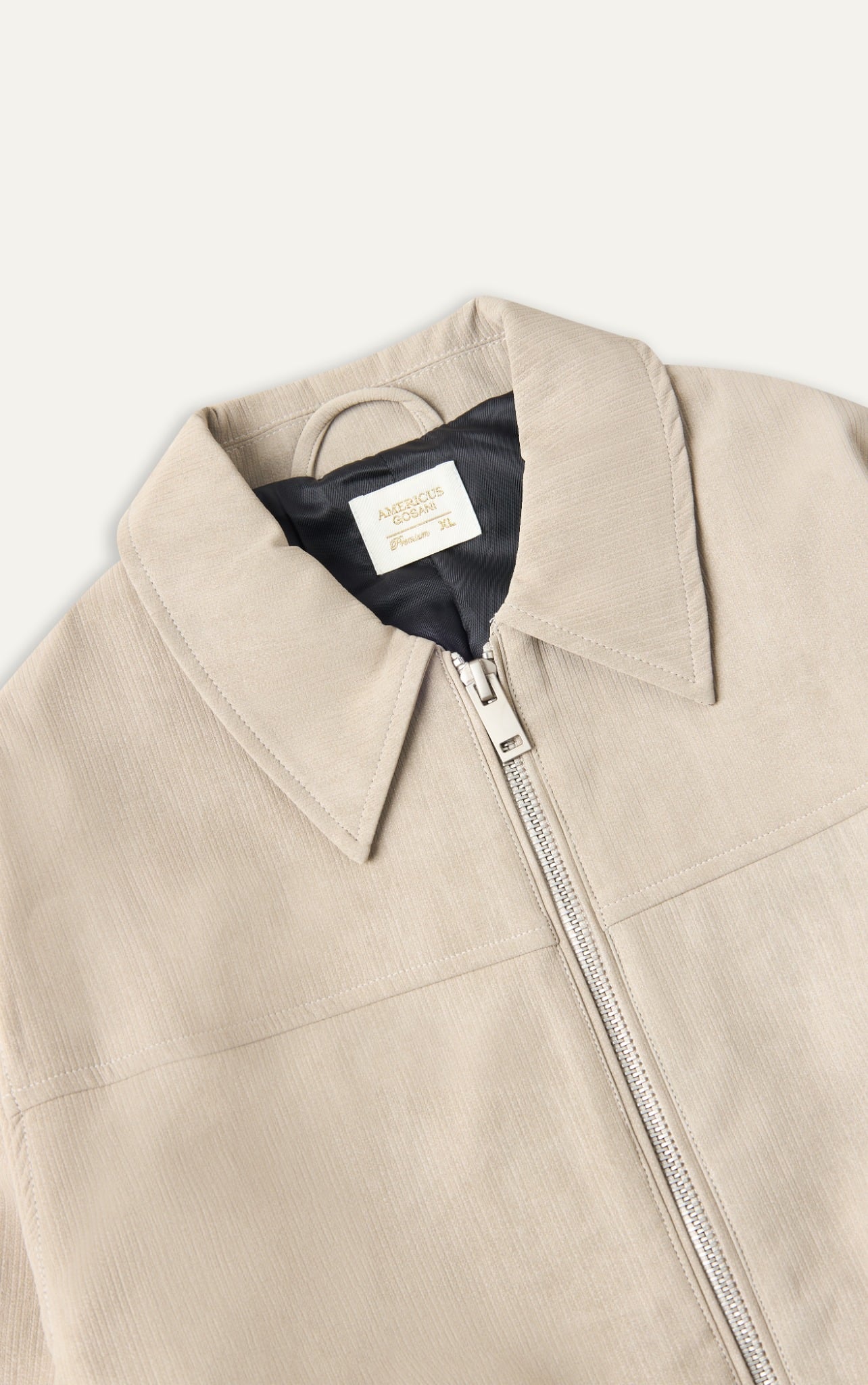 AG264 PREMIUM LEATHER JACKET - OFF WHITE