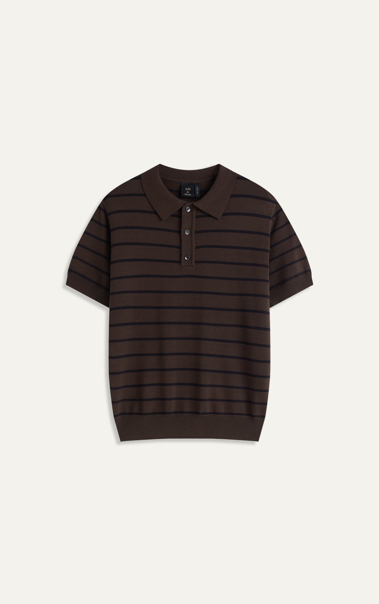 AG558 PREMIUM REGULAR FIT KNIT POLO - BROWN