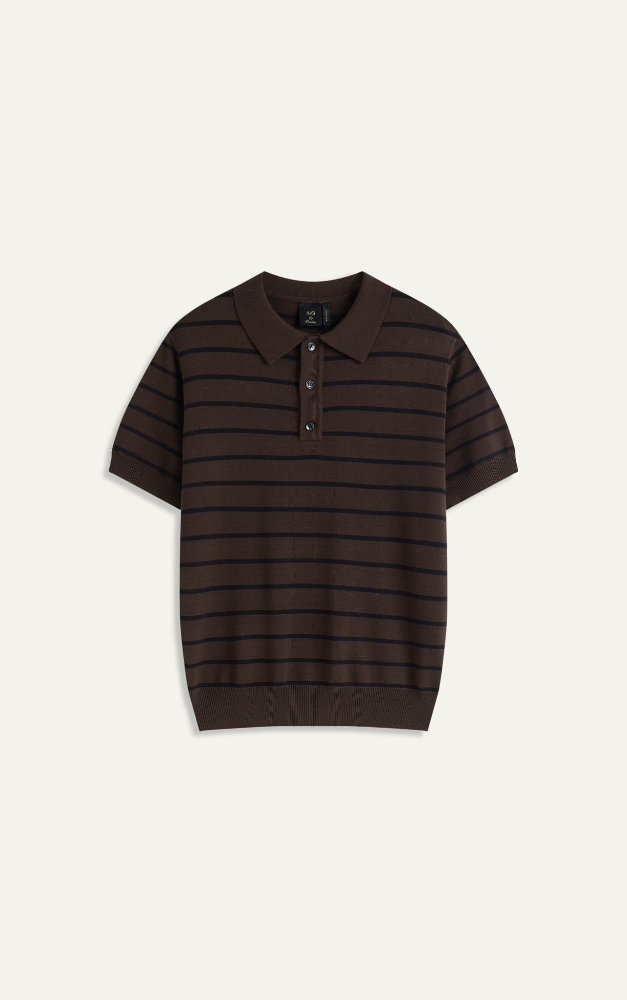  AG558 PREMIUM REGULAR FIT KNIT POLO - BROWN 