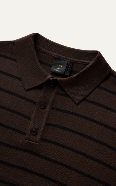  AG558 PREMIUM REGULAR FIT KNIT POLO - BROWN 