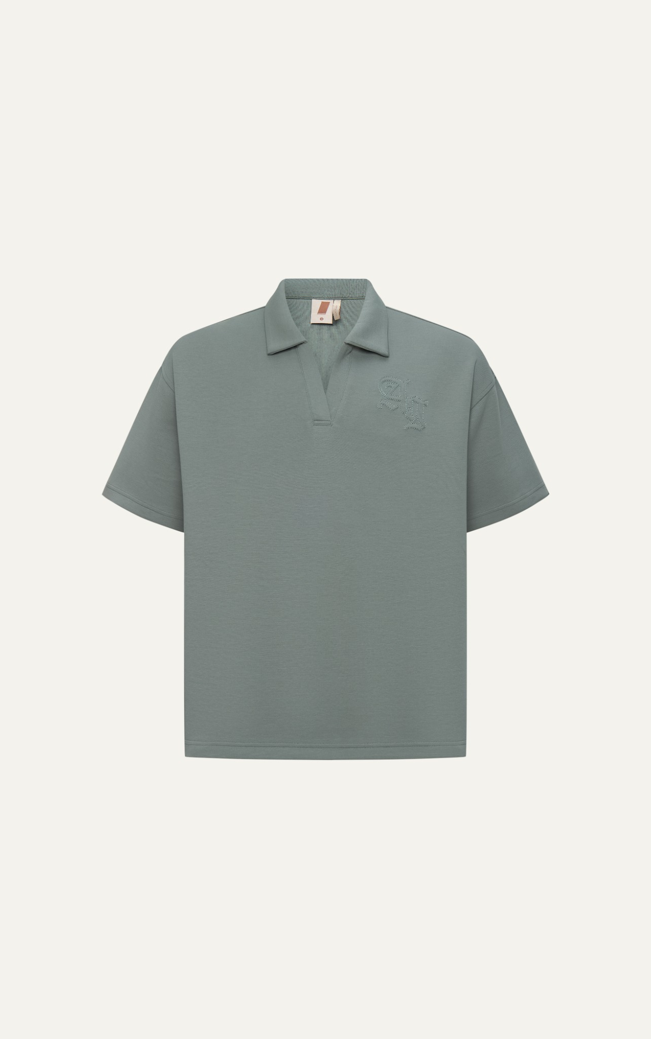 AGTT20 STUDIO LOOSE FIT POLO WITH A/G LOGO EMBROIDERY- MINT