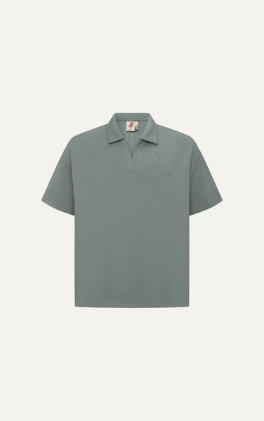  AGTT20 STUDIO LOOSE FIT POLO WITH A/G LOGO EMBROIDERY- MINT