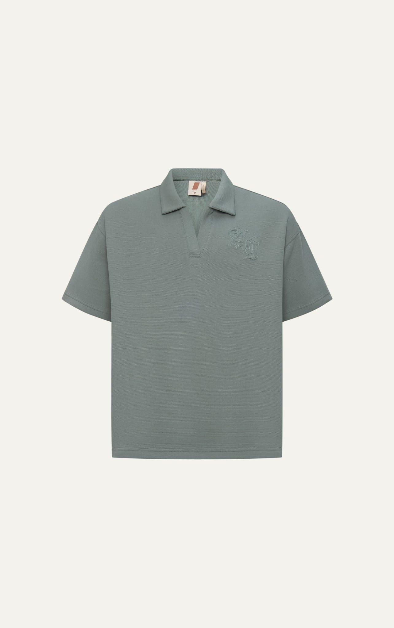  AGTT20 STUDIO LOOSE FIT POLO WITH A/G LOGO EMBROIDERY- MINT 