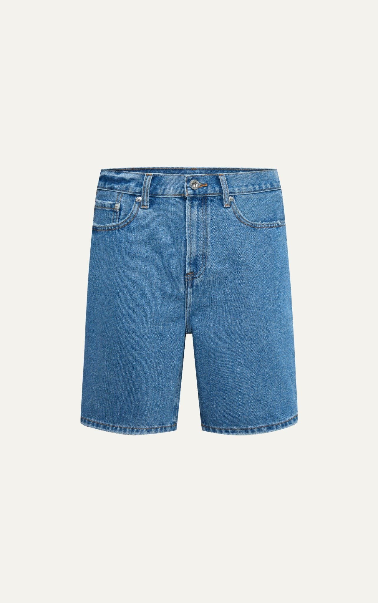  X1 FACTORY LOOSEFIT JEANS SHORT - DARK BLUE 