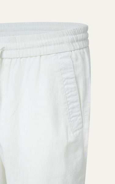  715 A/G LINEN BASIC PANT REGULAR FIT - WHITE 