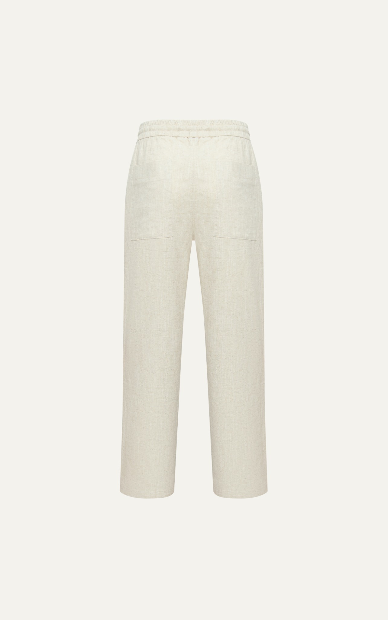 715 A/G LINEN BASIC PANT REGULAR FIT - BEIGE