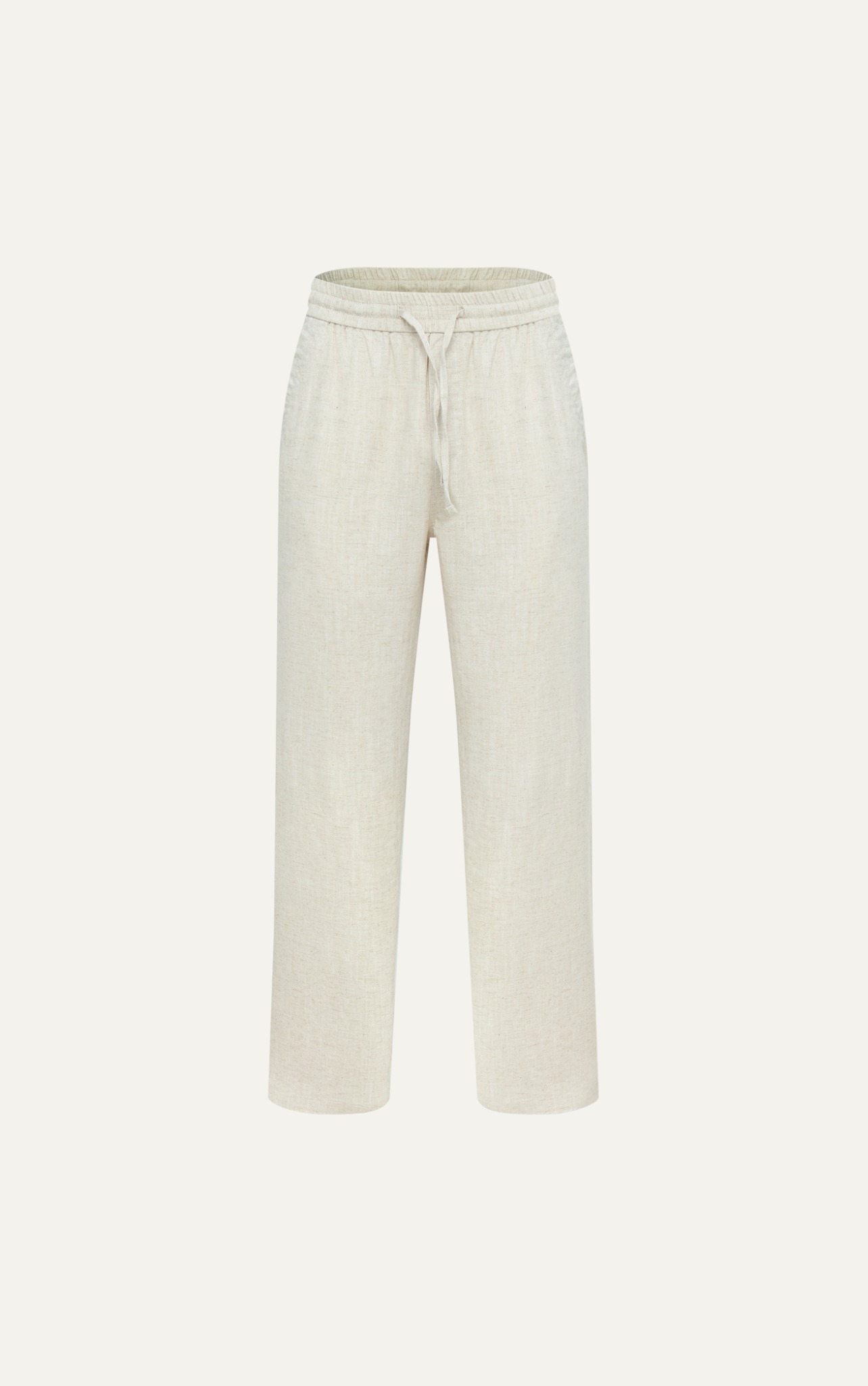 715 A/G LINEN BASIC PANT REGULAR FIT - BEIGE