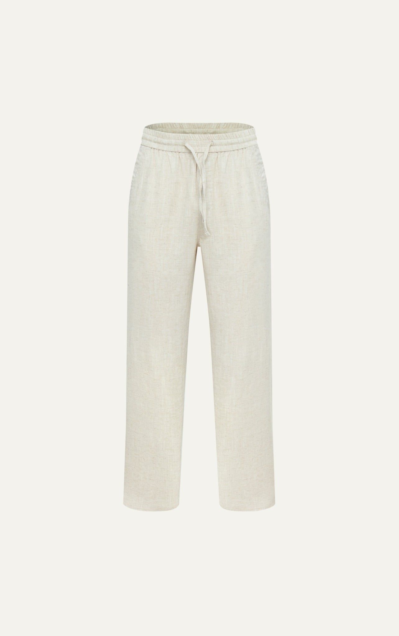  715 A/G LINEN BASIC PANT REGULAR FIT - BEIGE 