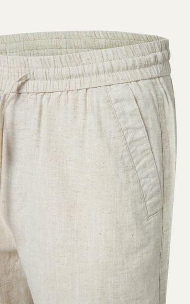  715 A/G LINEN BASIC PANT REGULAR FIT - BEIGE 