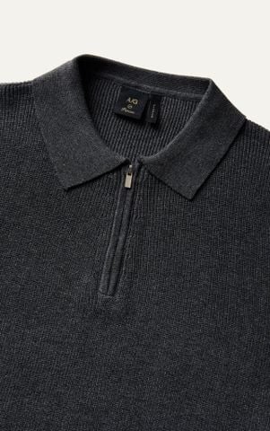 AG767 PREMIUM REGULAR FIT KNIT POLO - GREY