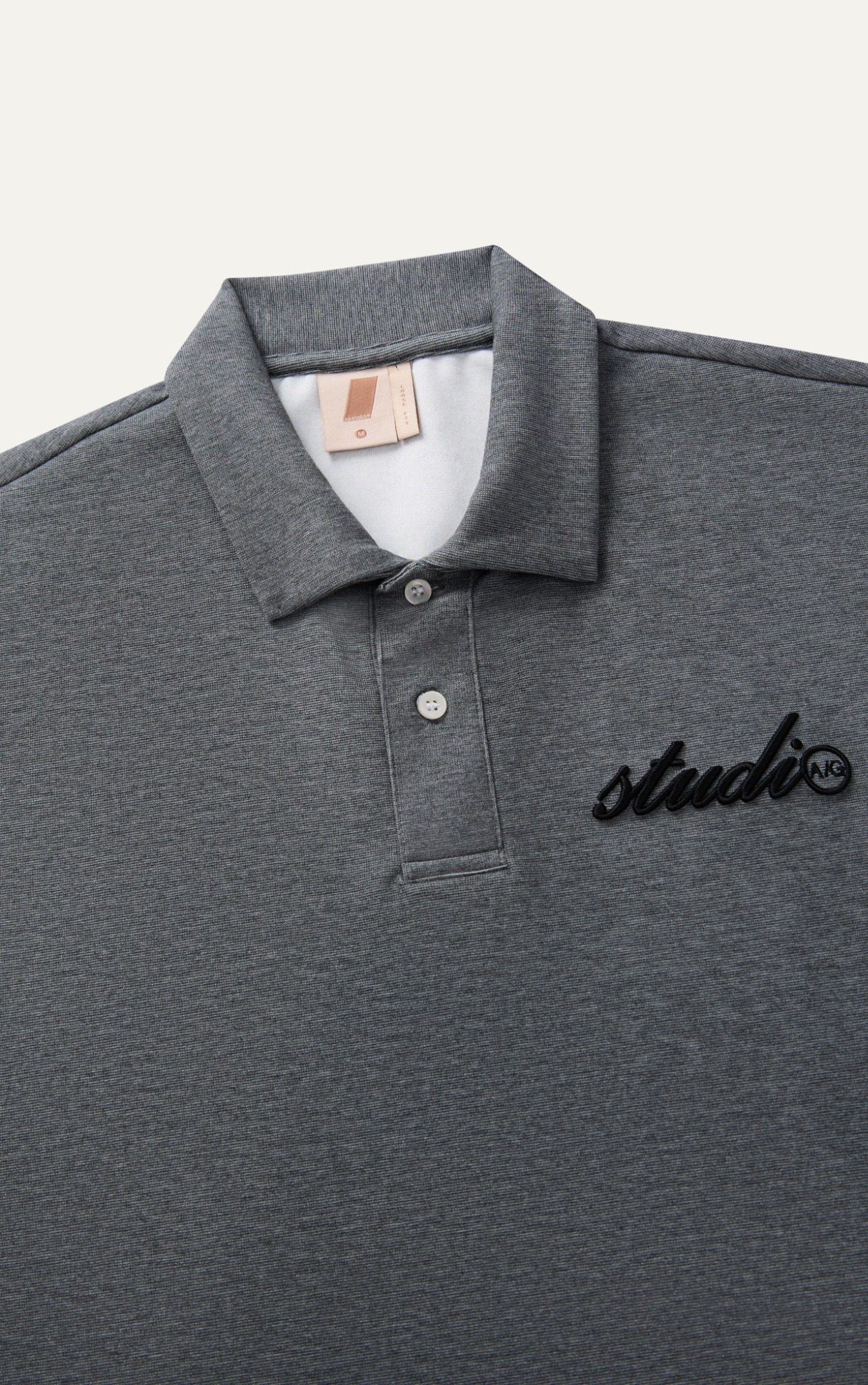 TT05 STUDIO LOOSE FIT POLO A/G LOGO - GREY