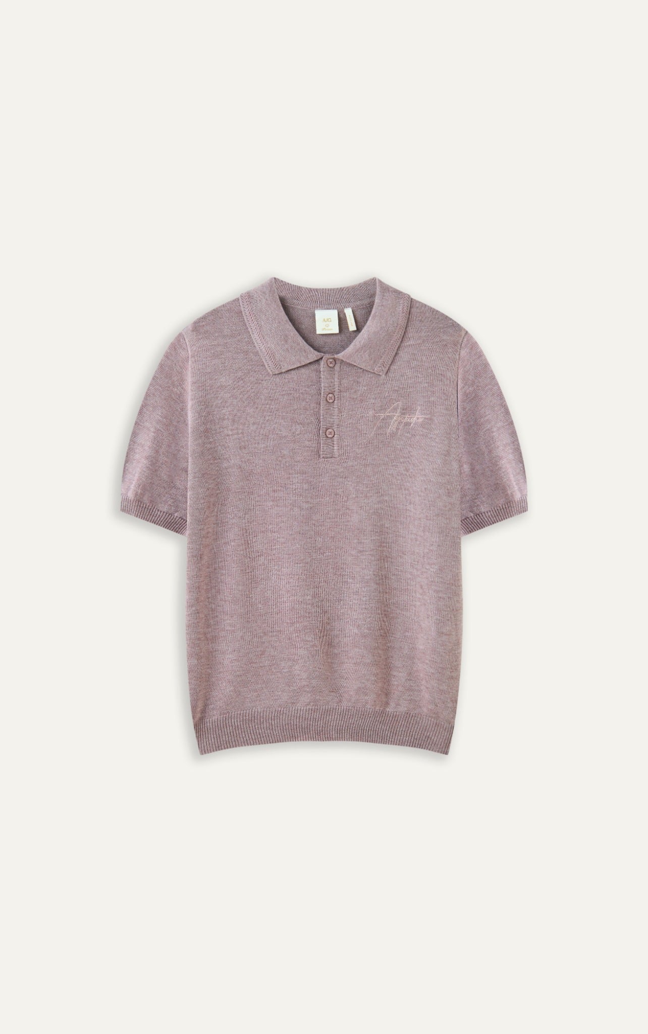 N456 CLASSIQUE KNIT POLO - DUSKY PINK
