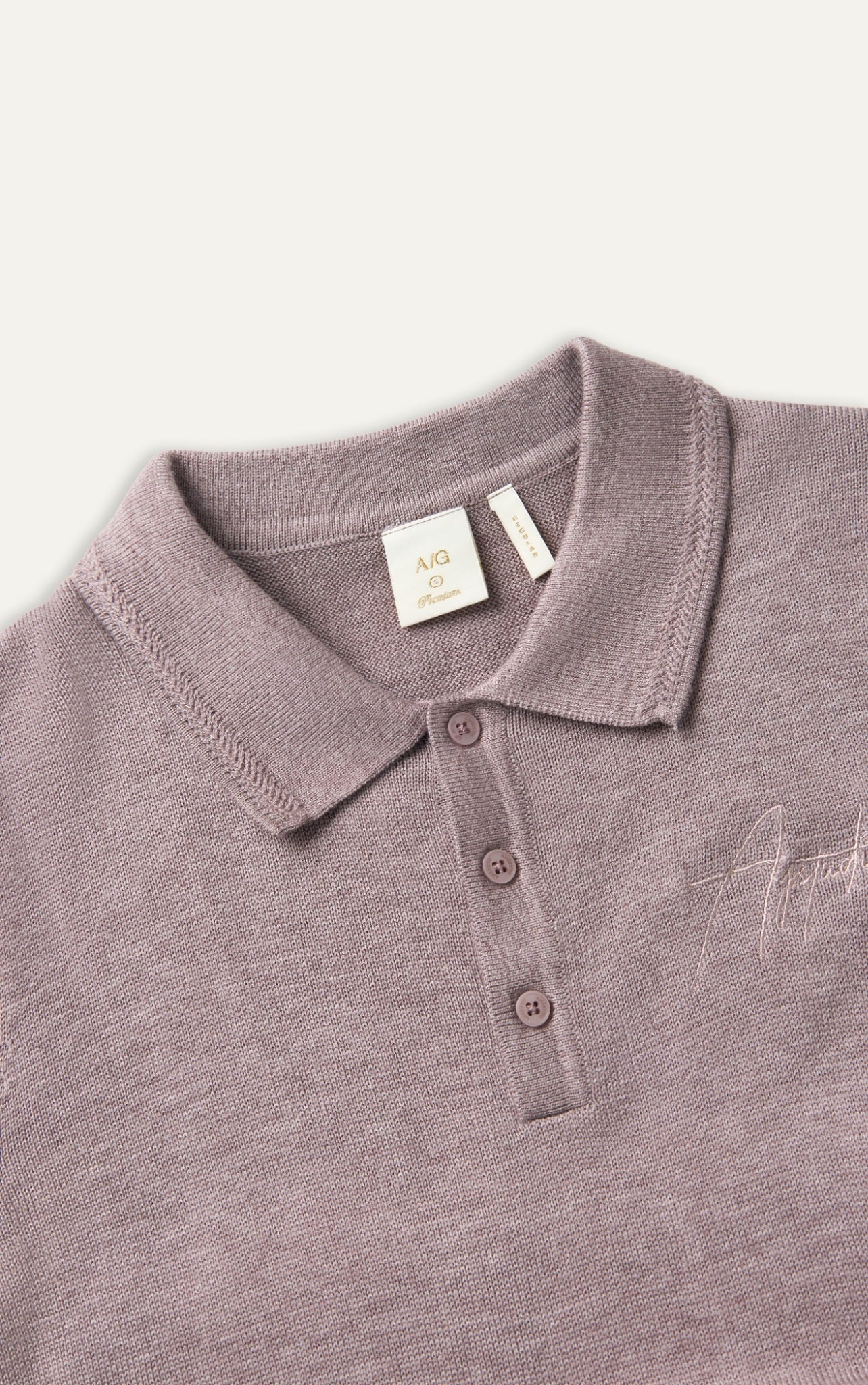 N456 CLASSIQUE KNIT POLO - DUSKY PINK