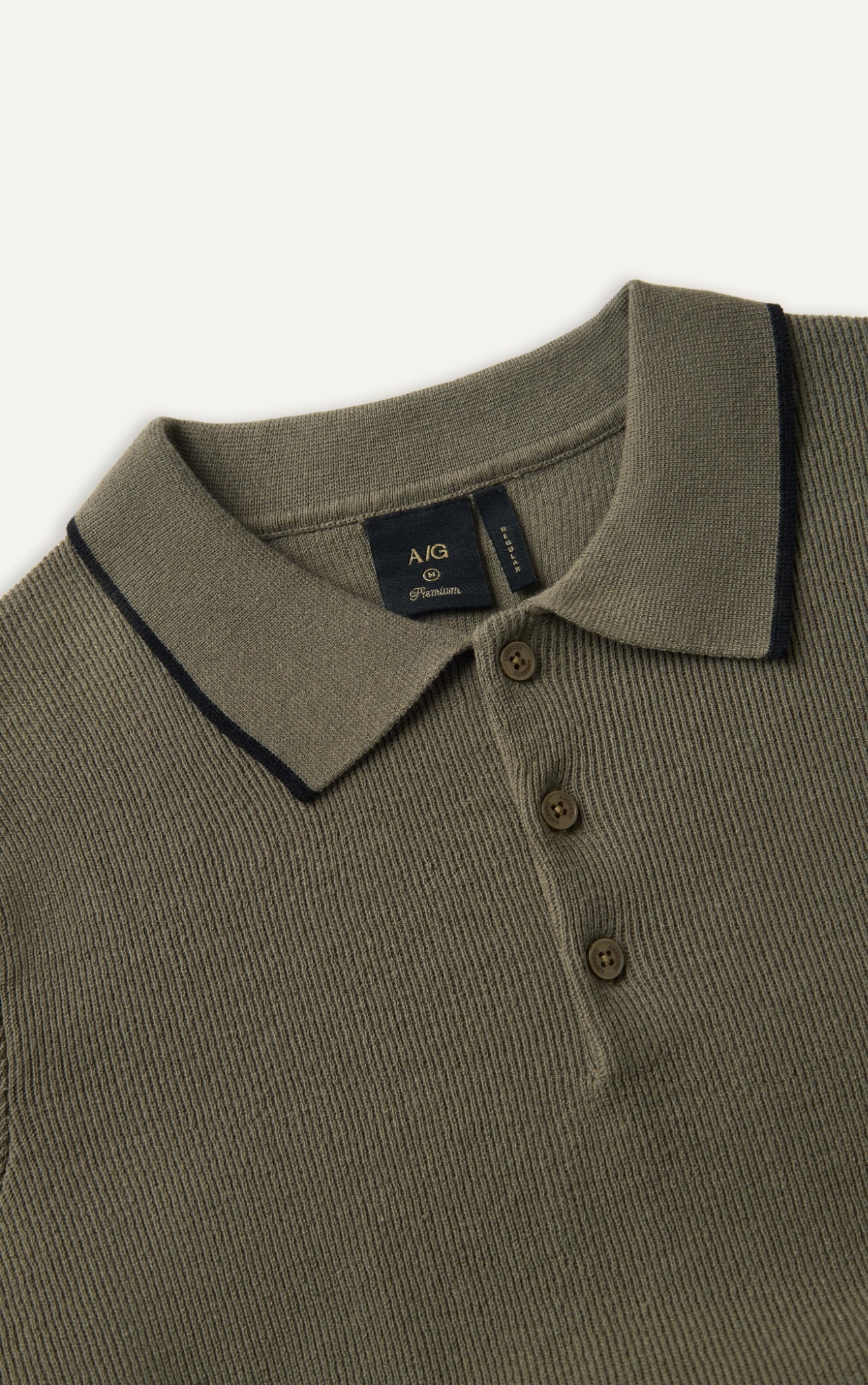 AG455 PREMIUM REGULAR FIT KNIT POLO - GREEN