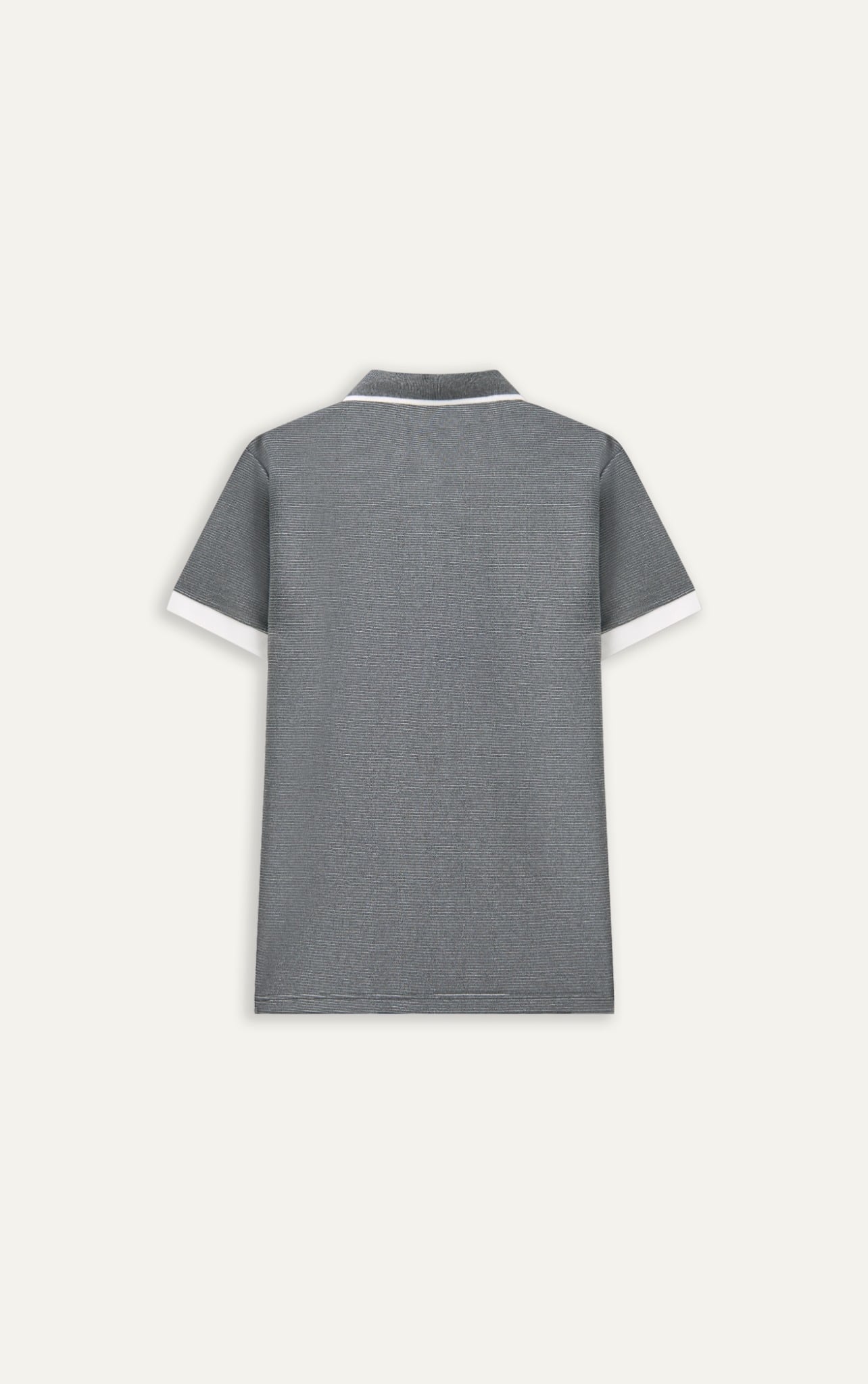 AG9003 FACTORY SLIMFIT POLO MIX NECK DETAIL - GREY