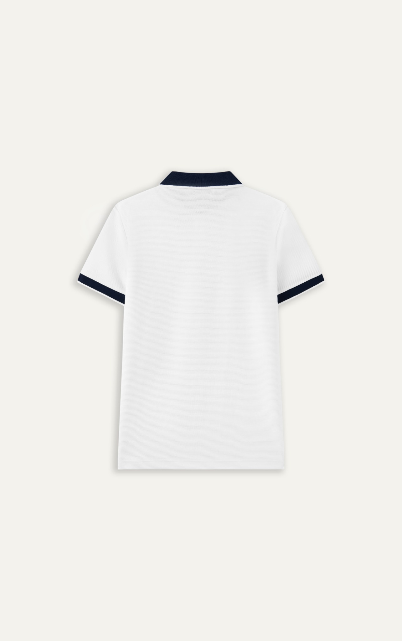 AG9004 FACTORY SLIMFIT POLO MIX NECK DETAIL - WHITE