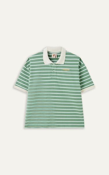  AGTT21 STUDIO DAILY STRIPE POLO - GREEN