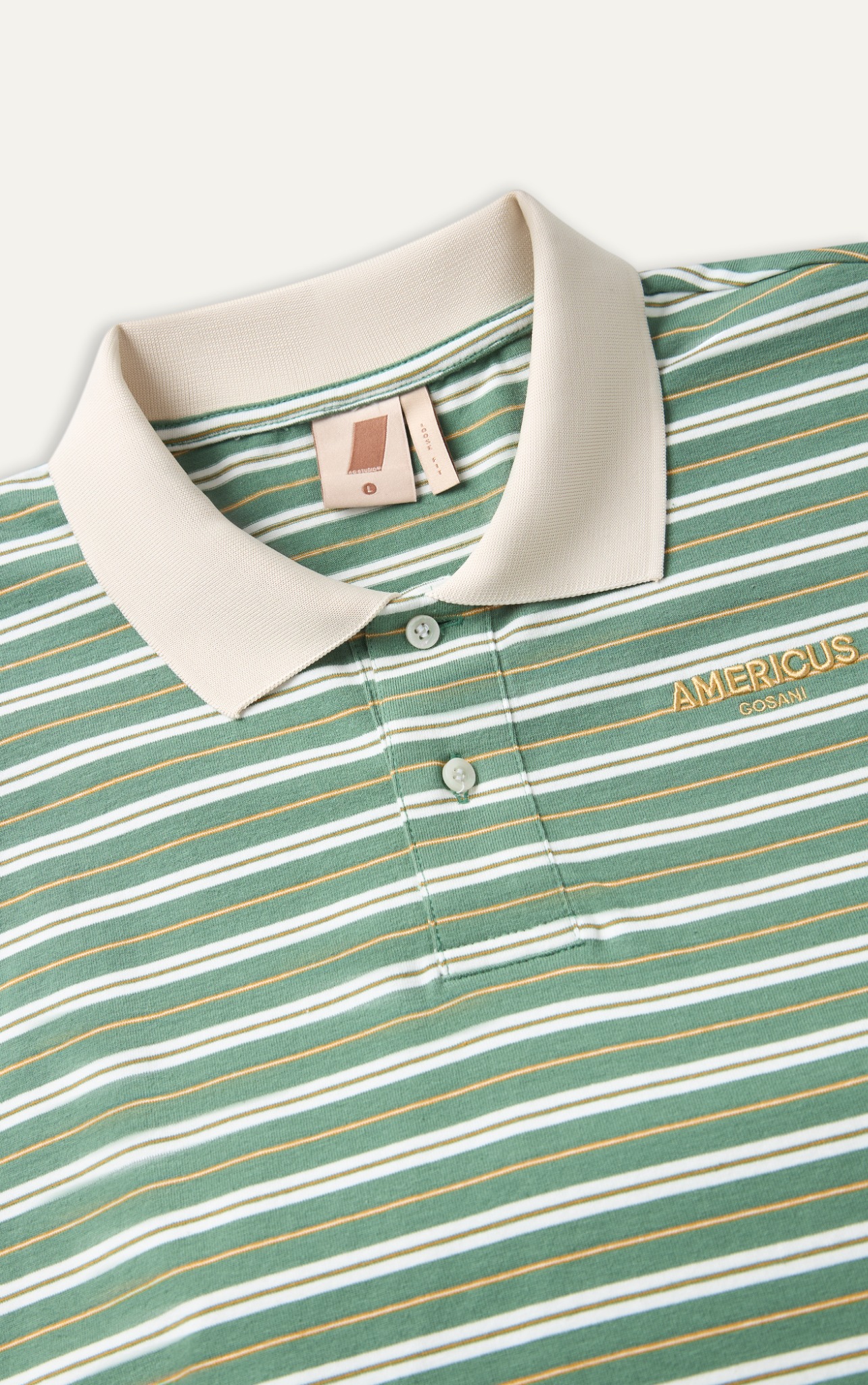 AGTT21 STUDIO DAILY STRIPE POLO - GREEN