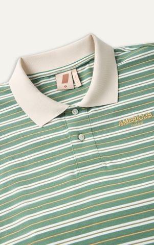 AGTT21 STUDIO DAILY STRIPE POLO - GREEN