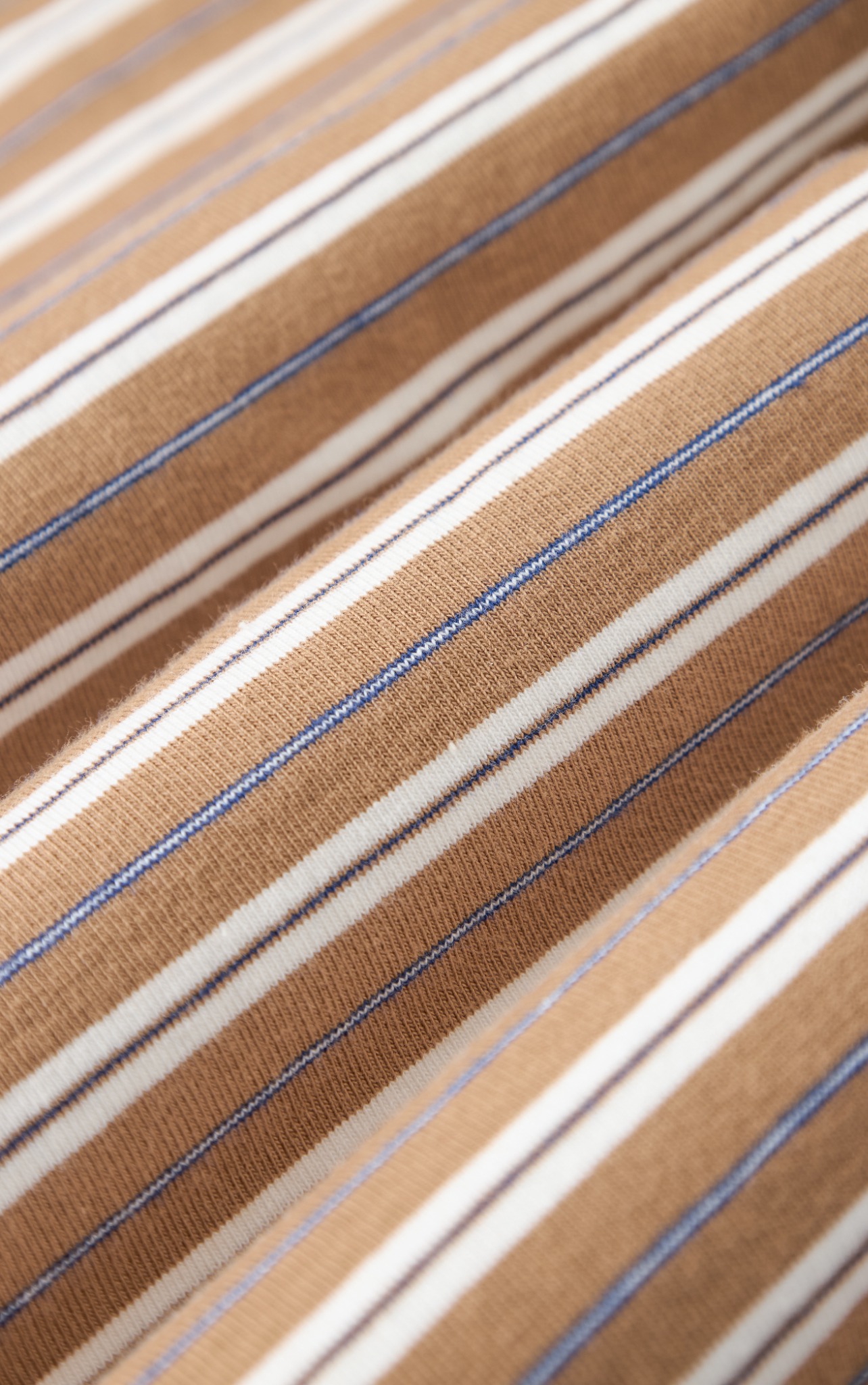 AGTT21 STUDIO DAILY STRIPE POLO - BROWN