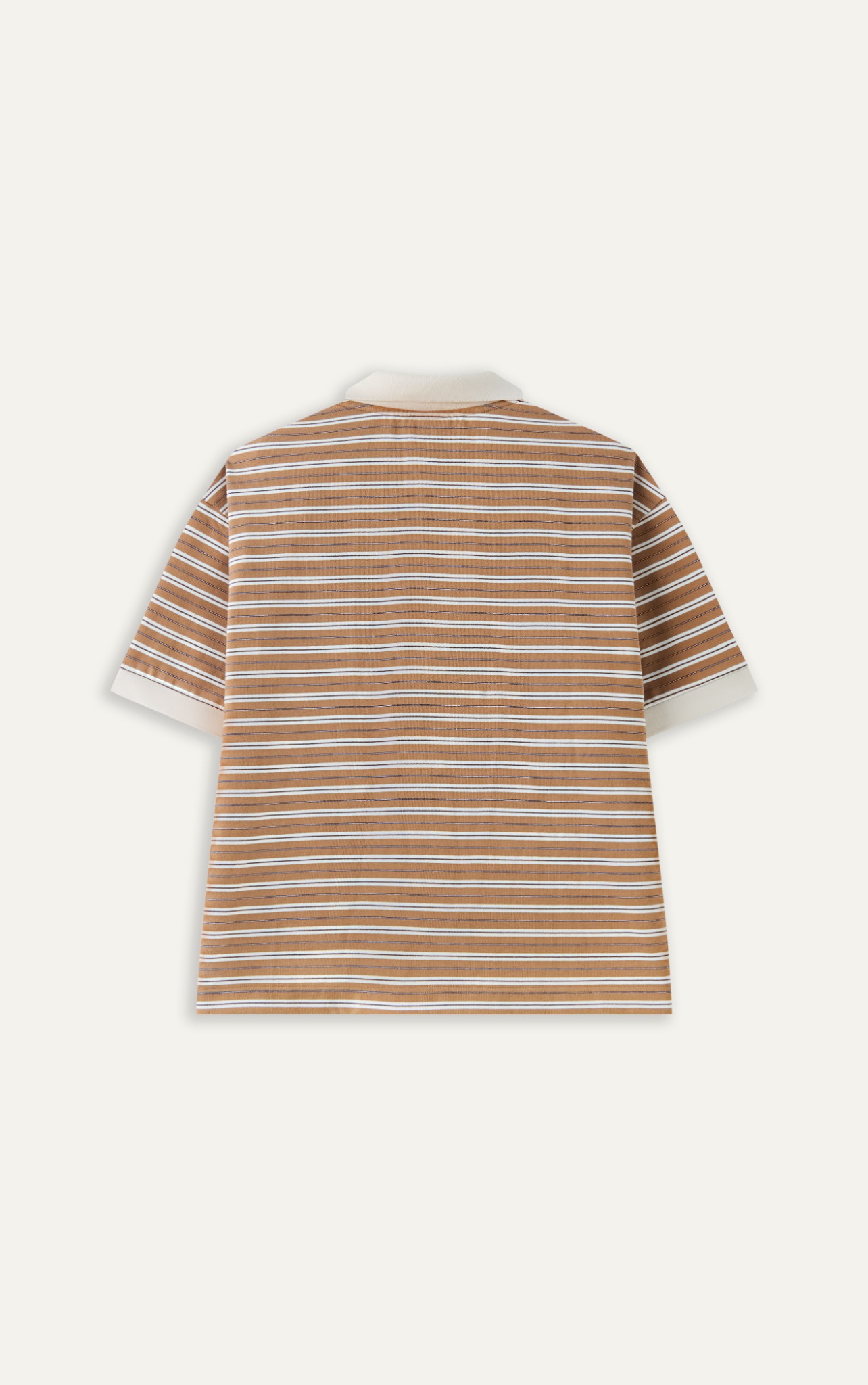 AGTT21 STUDIO DAILY STRIPE POLO - BROWN