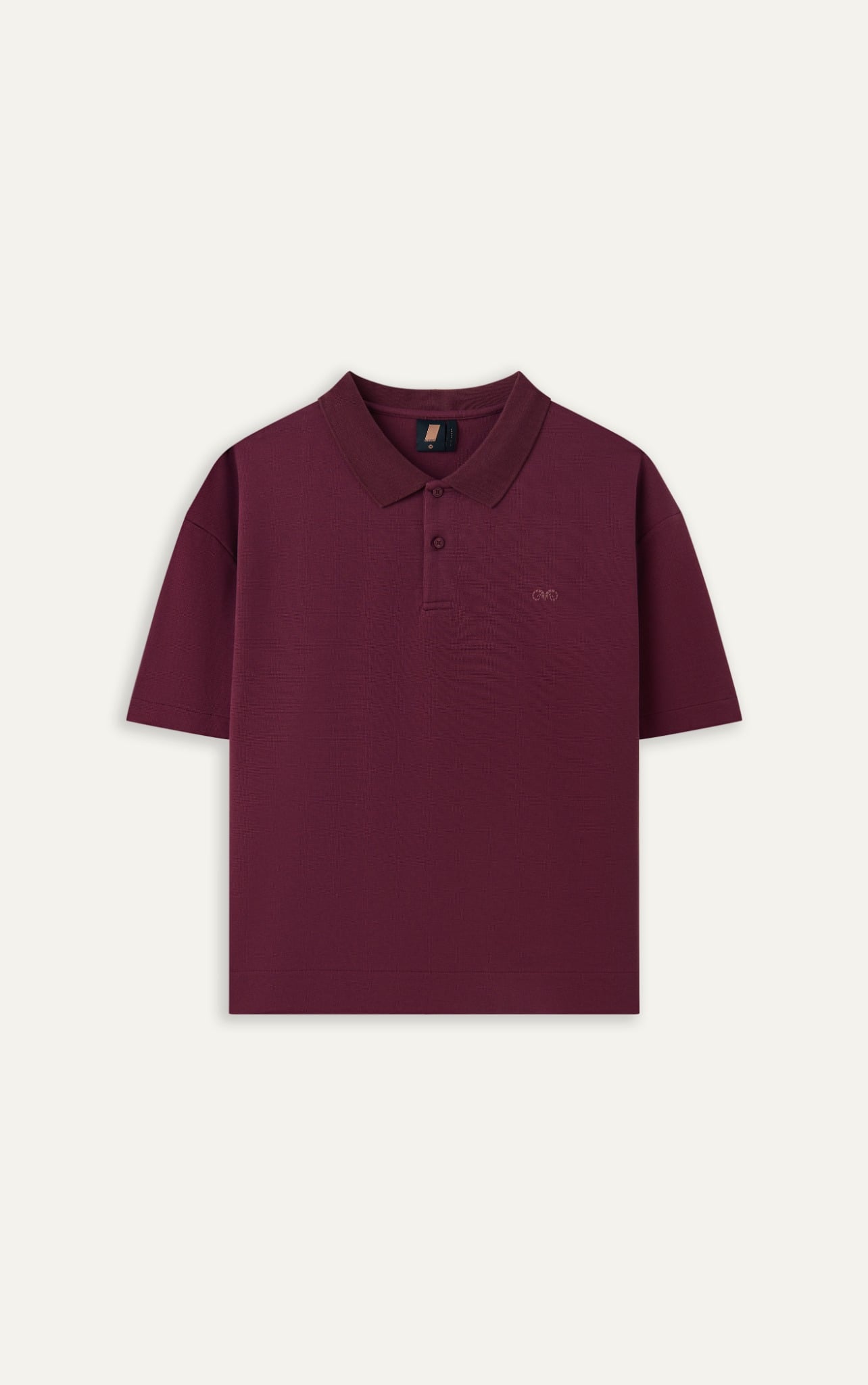 R003 STUDIO LOOSE FIT POLO A/G LOGO - RED