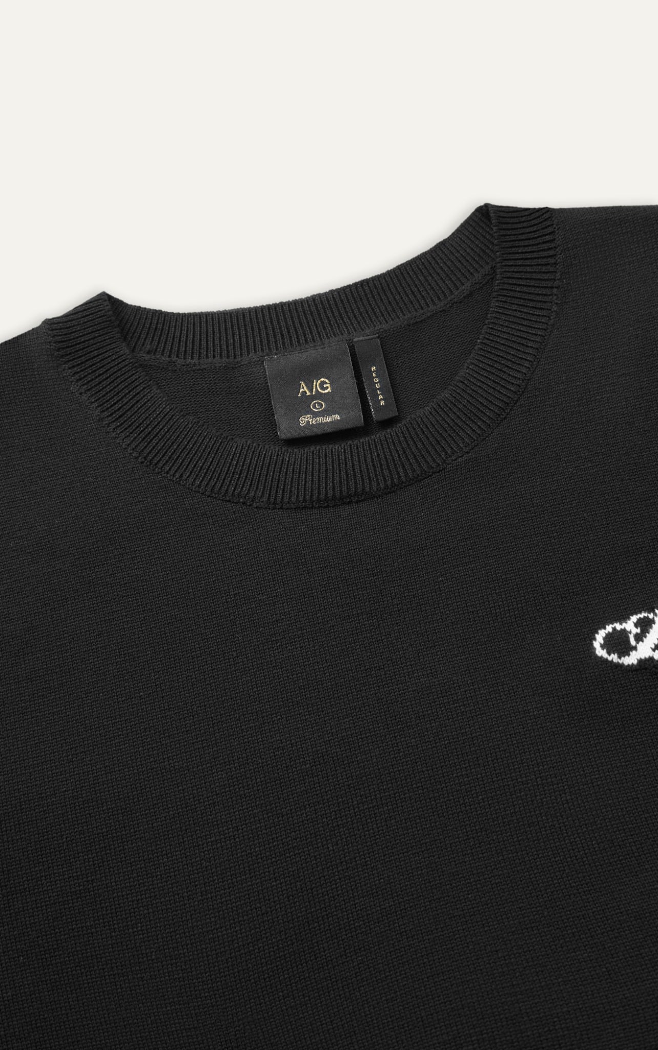 AG432 PREMIUM REGULAR FIT KNIT SHIRT - BLACK