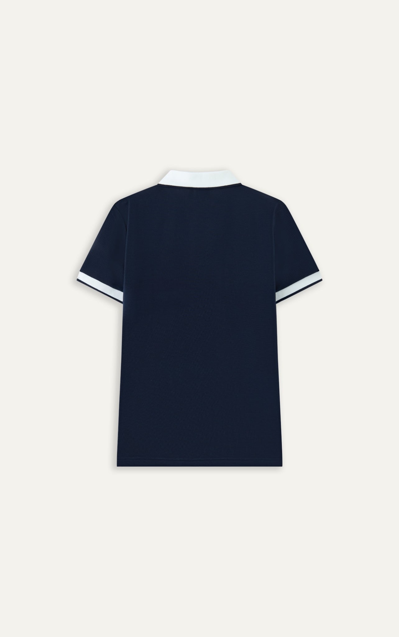 AG9004 FACTORY SLIMFIT POLO MIX NECK DETAIL - DARK BLUE