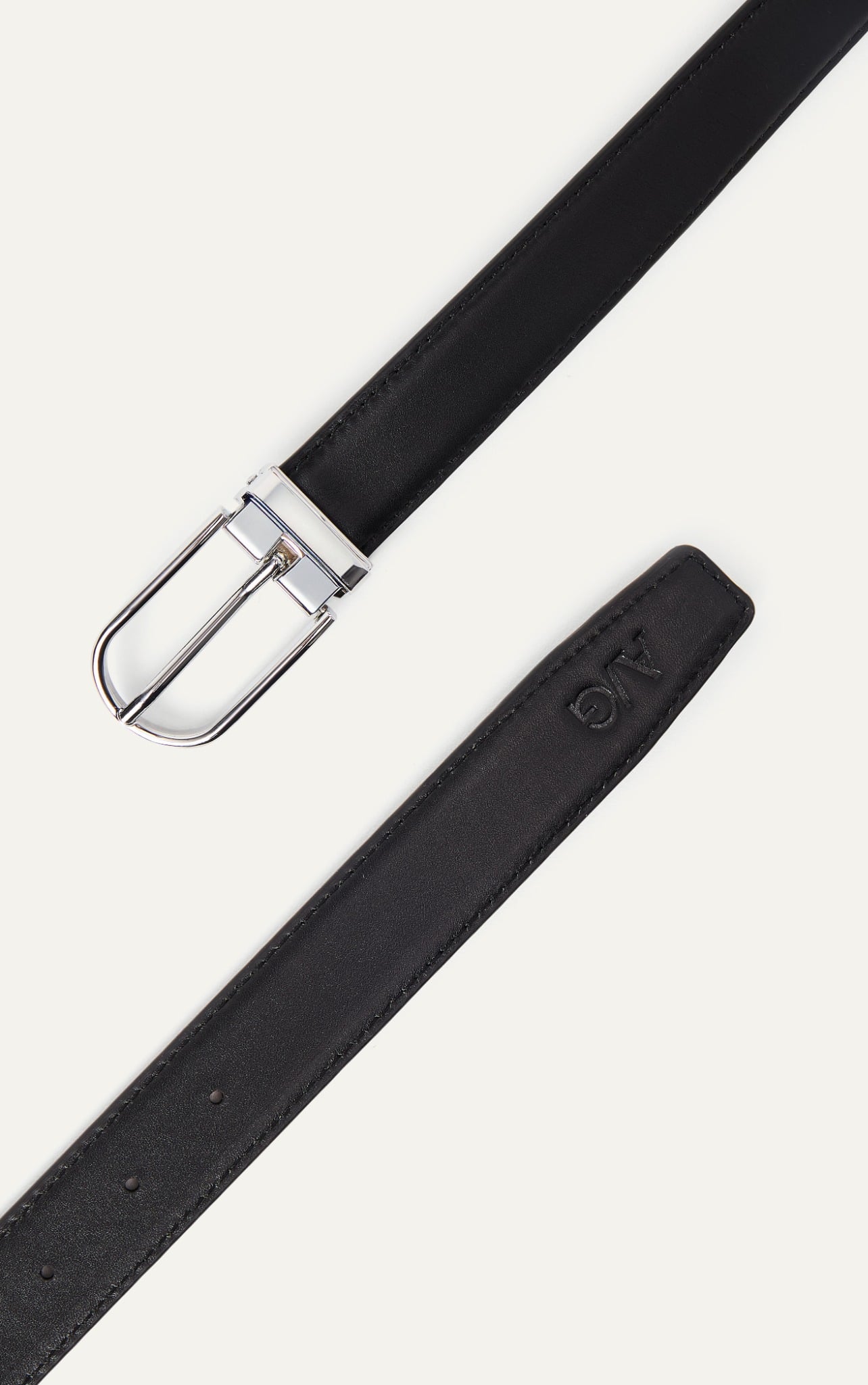 AG LEATHER BELT BROWN - OVAL HEAD