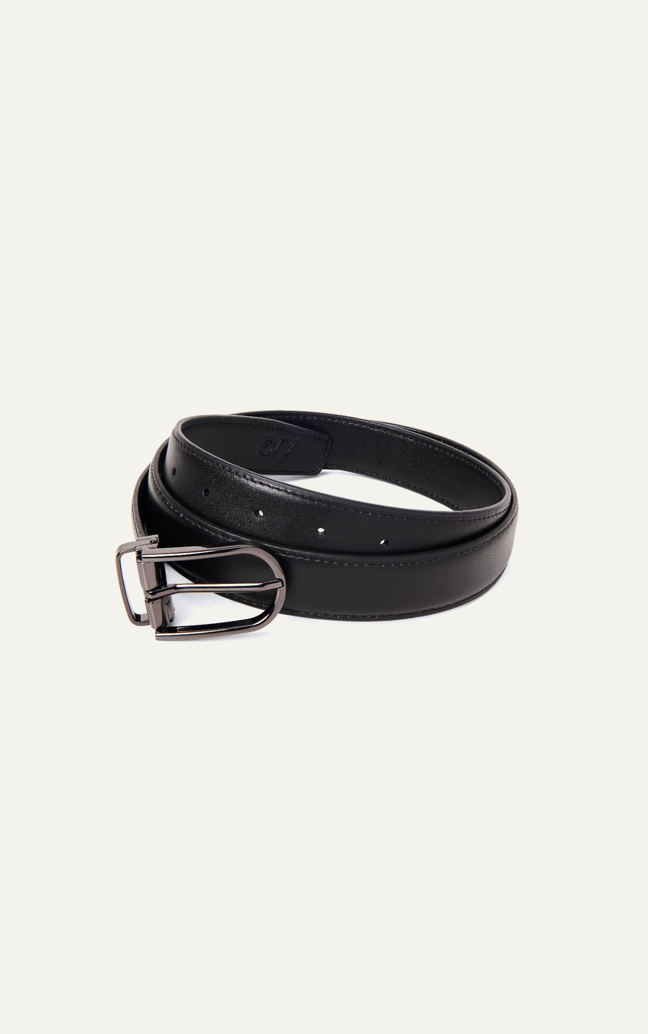 AG LEATHER BELT BROWN - OVAL HEAD