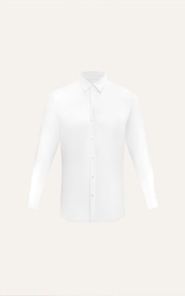  AG007 PREMIUM SLIMFIT TEXTURE SHIRT - LIGHT WHITE