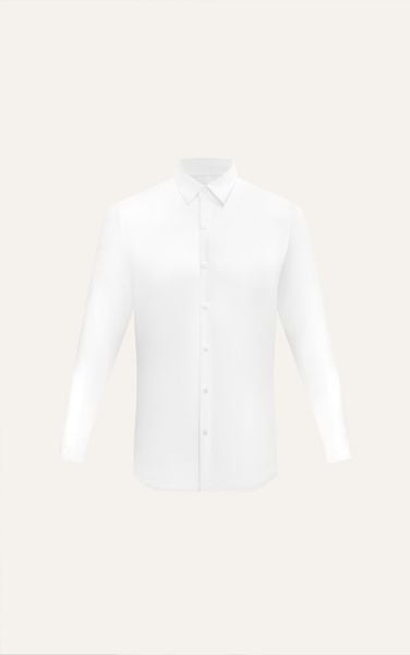  AG007 PREMIUM SLIMFIT TEXTURE SHIRT - WHITE