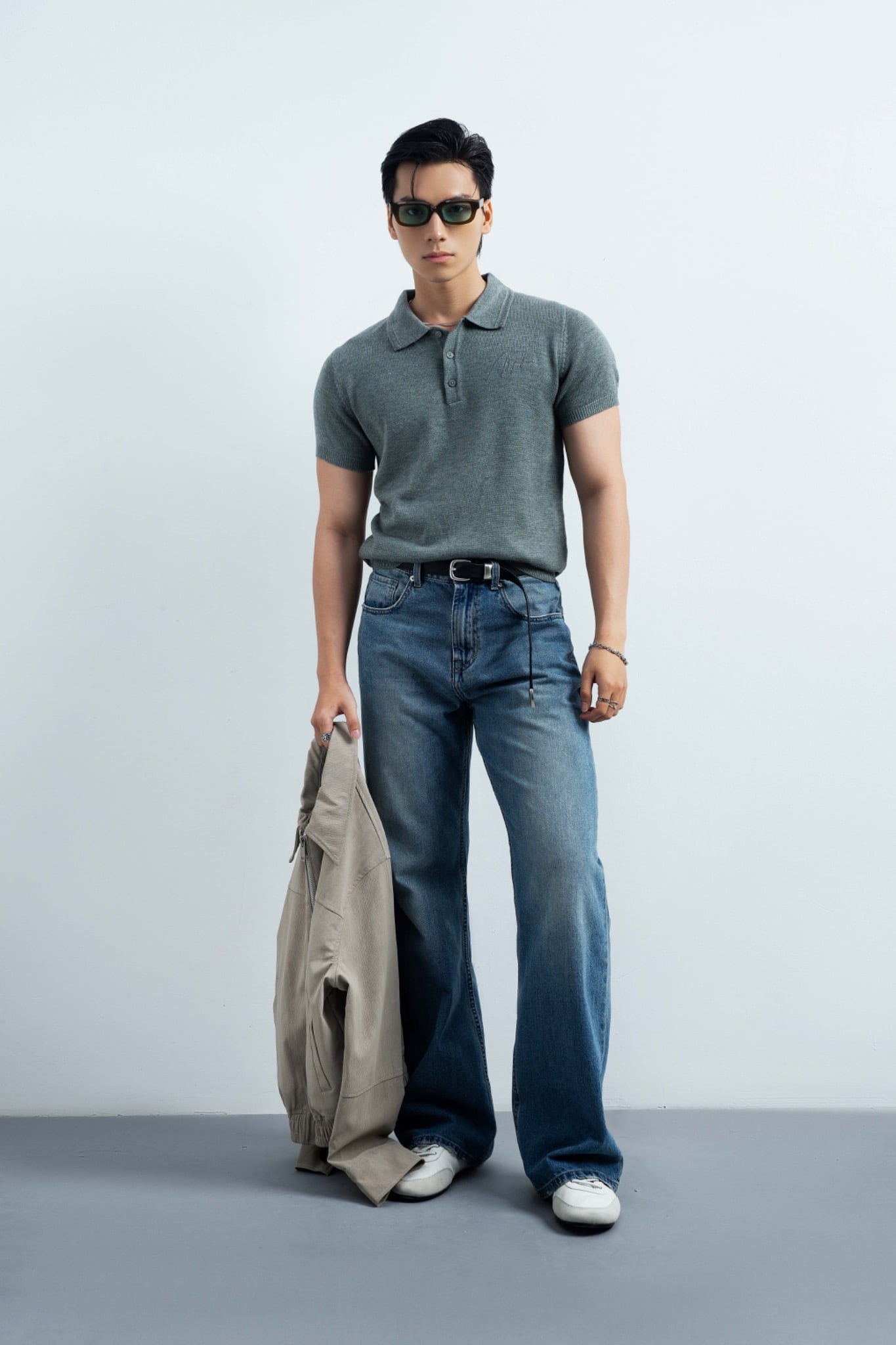 Y01 FACTORY LOOSE FIT JEANS - DARK BLUE