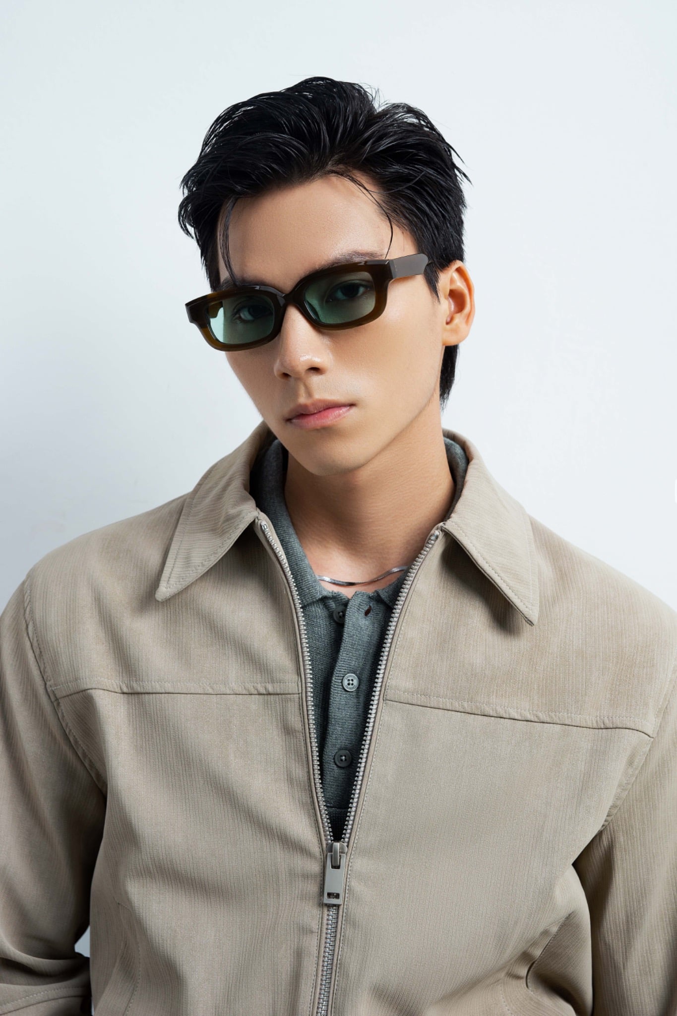 AG264 PREMIUM LEATHER JACKET - OFF WHITE
