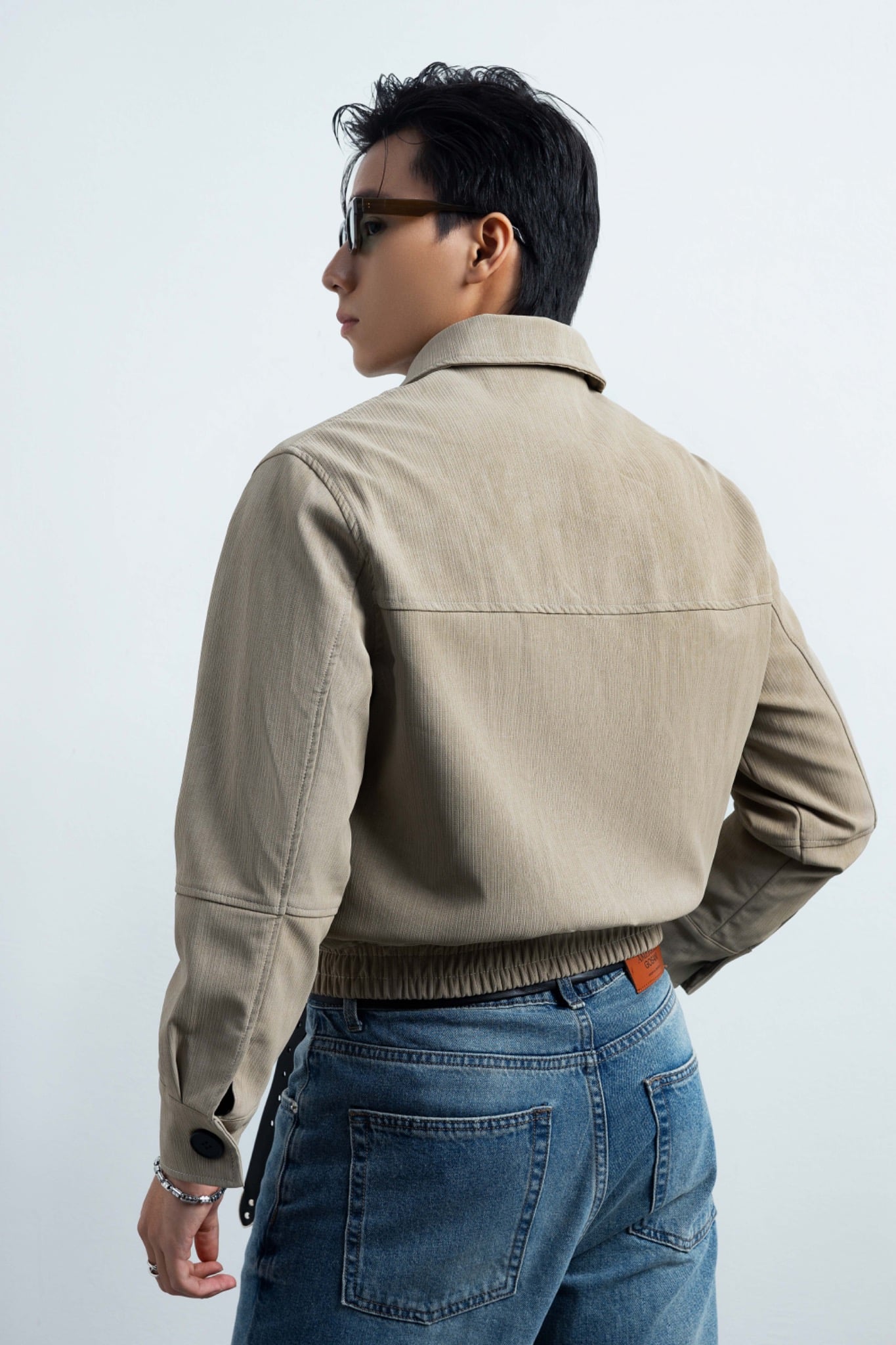 AG264 PREMIUM LEATHER JACKET - OFF WHITE