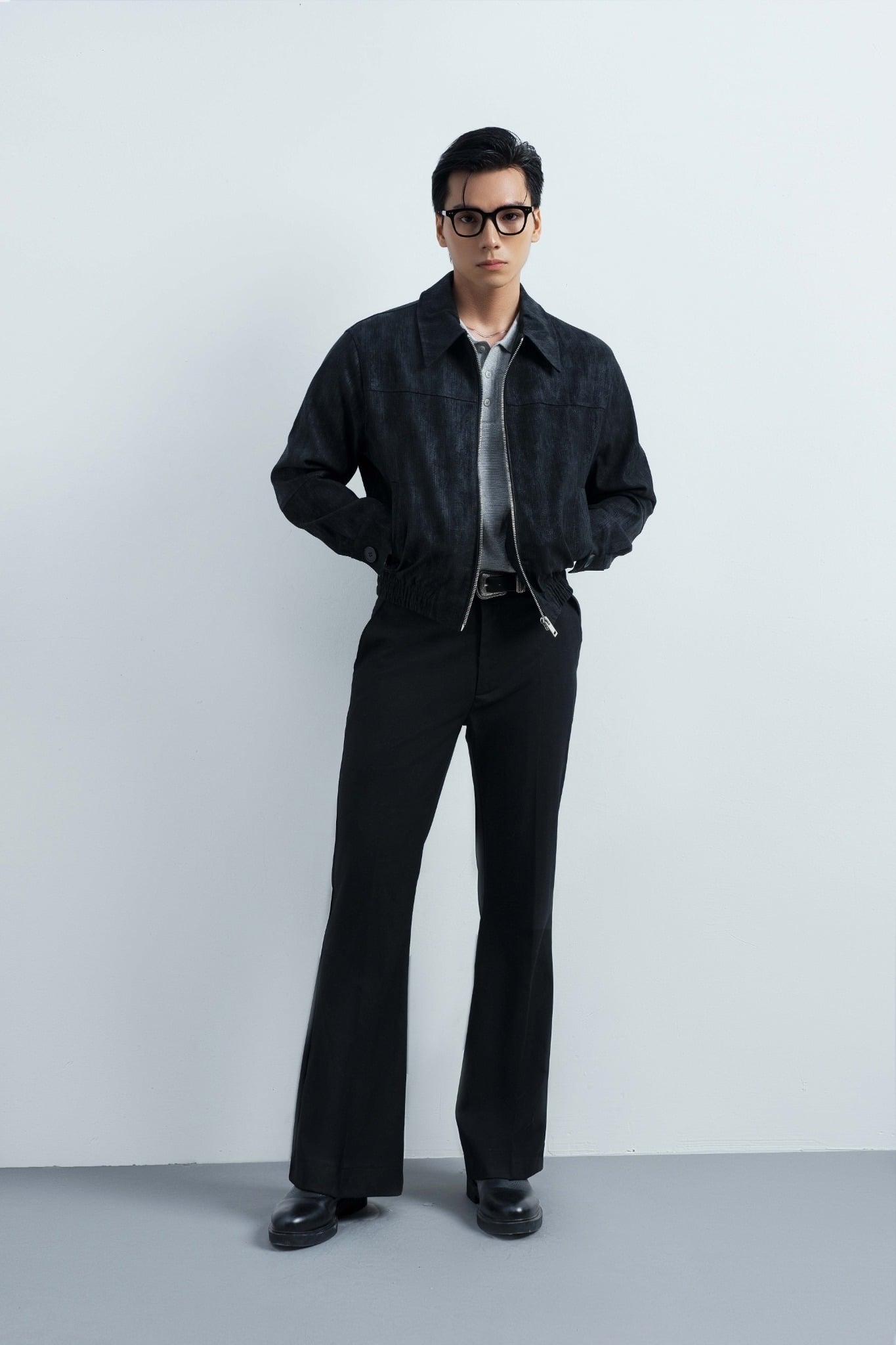 AG264 PREMIUM LEATHER JACKET - BLACK