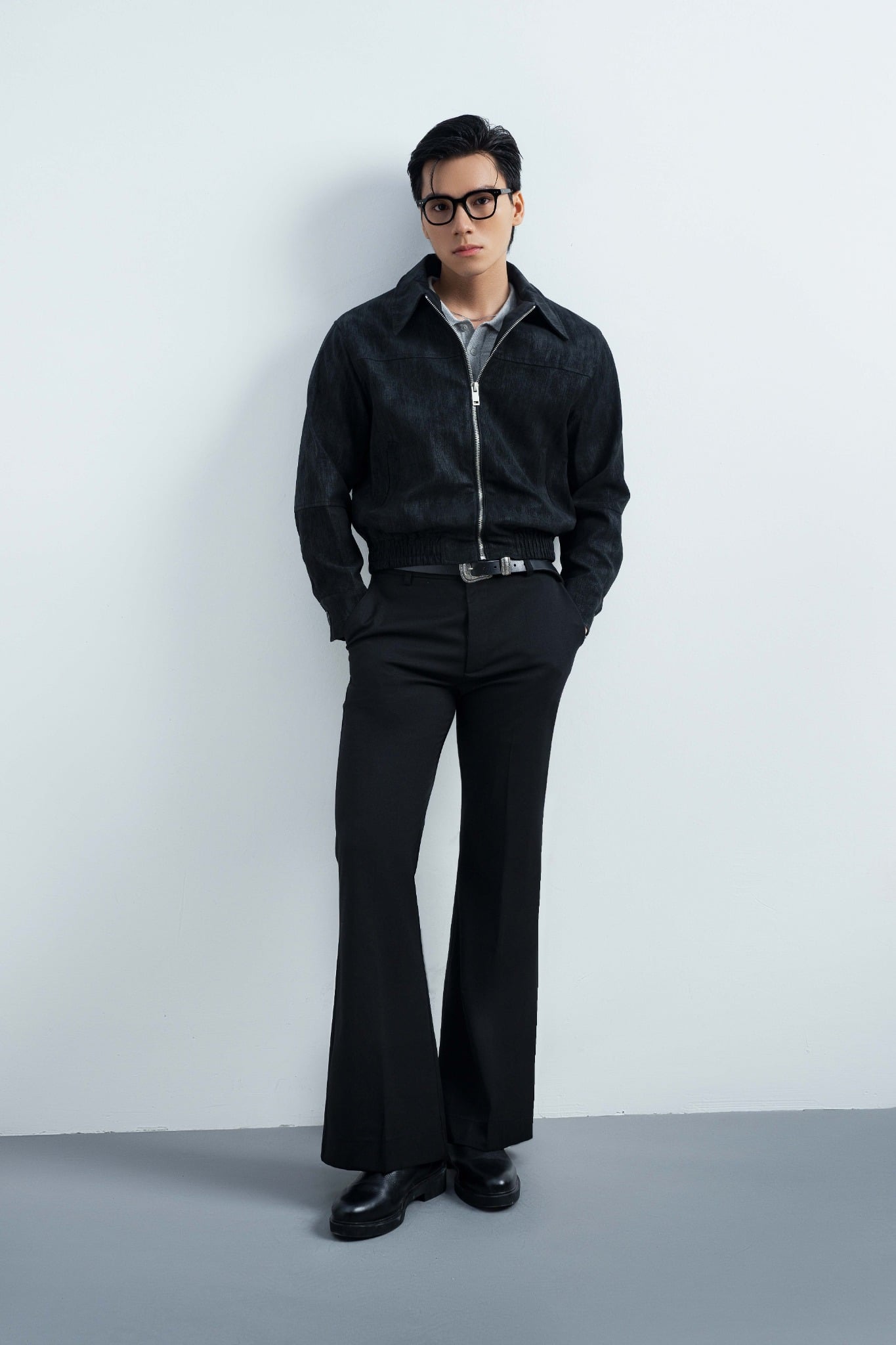 AG264 PREMIUM LEATHER JACKET - BLACK