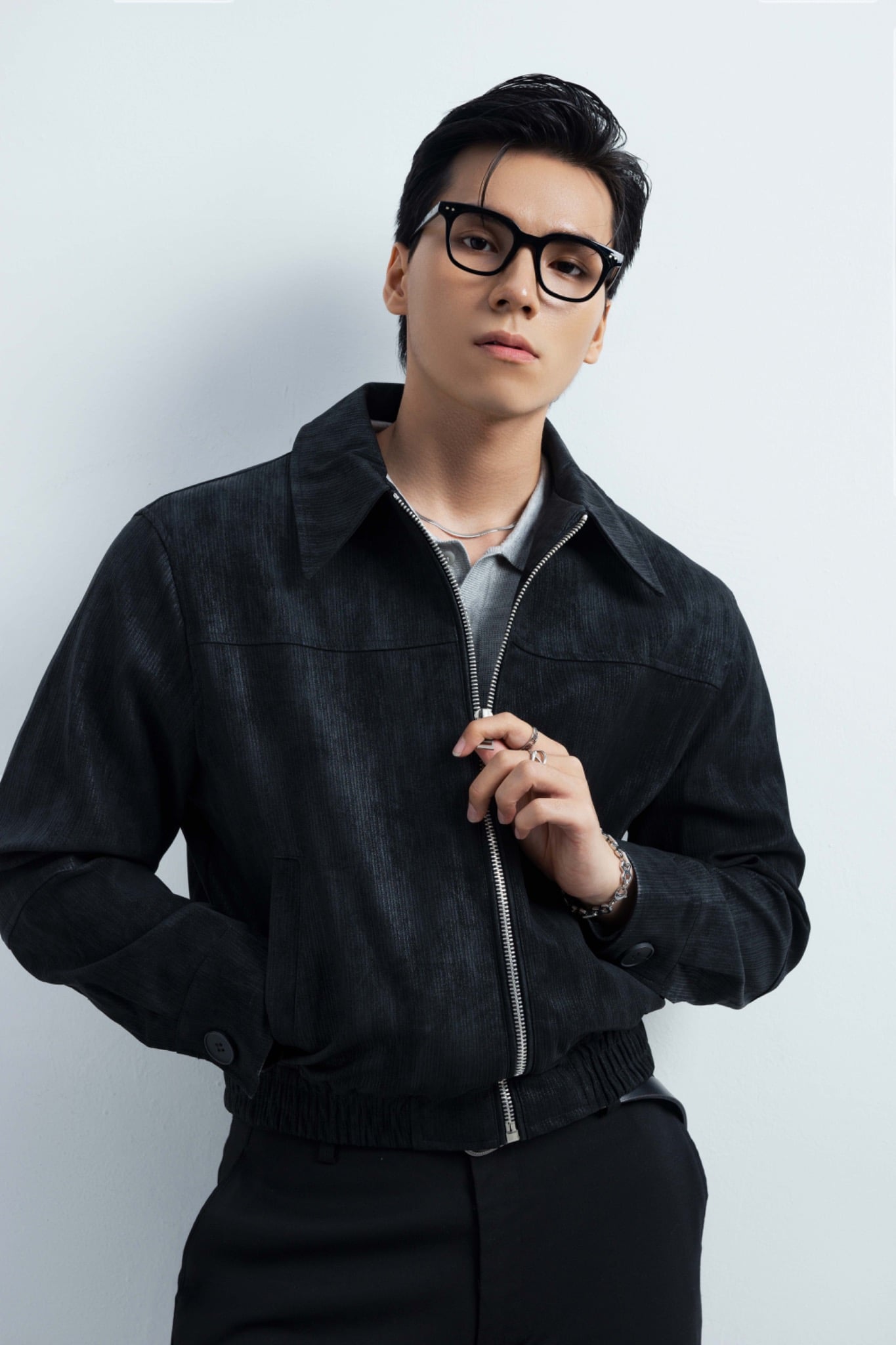 AG264 PREMIUM LEATHER JACKET - BLACK
