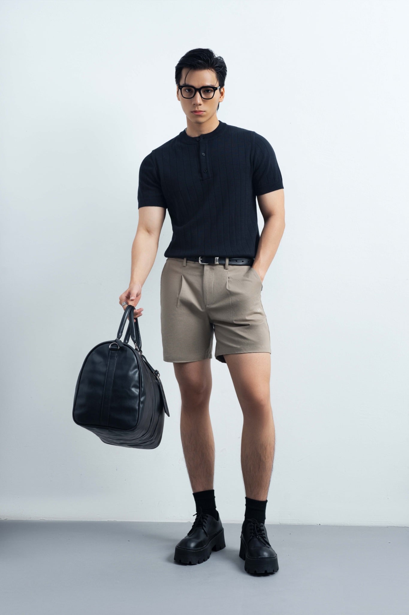 AG743 PREMIUM REGULAR FIT KNIT TSHIRT - BLACK