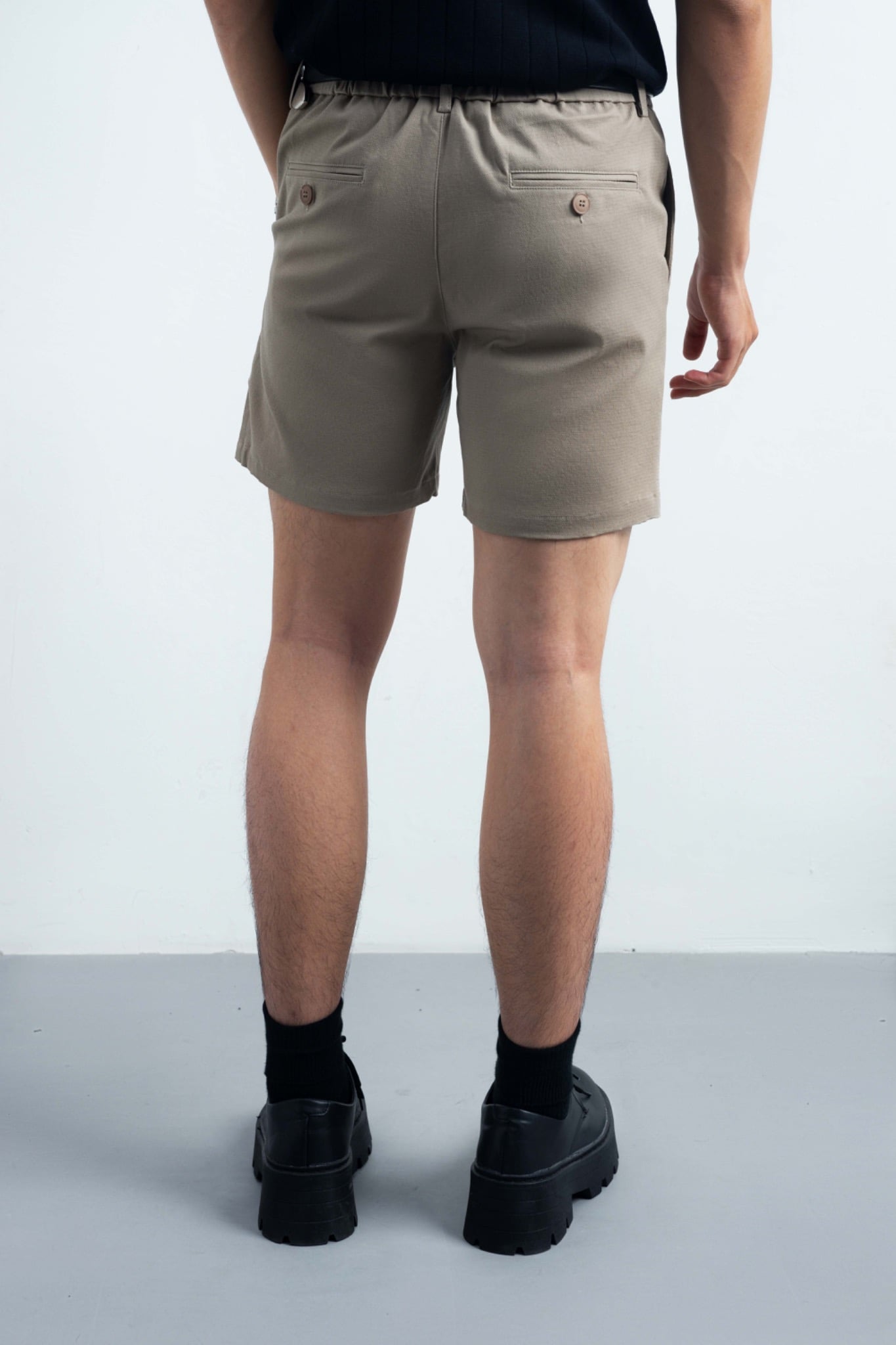 TT14 A/G SLIM FIT KHAKI SHORTS - BEIGE