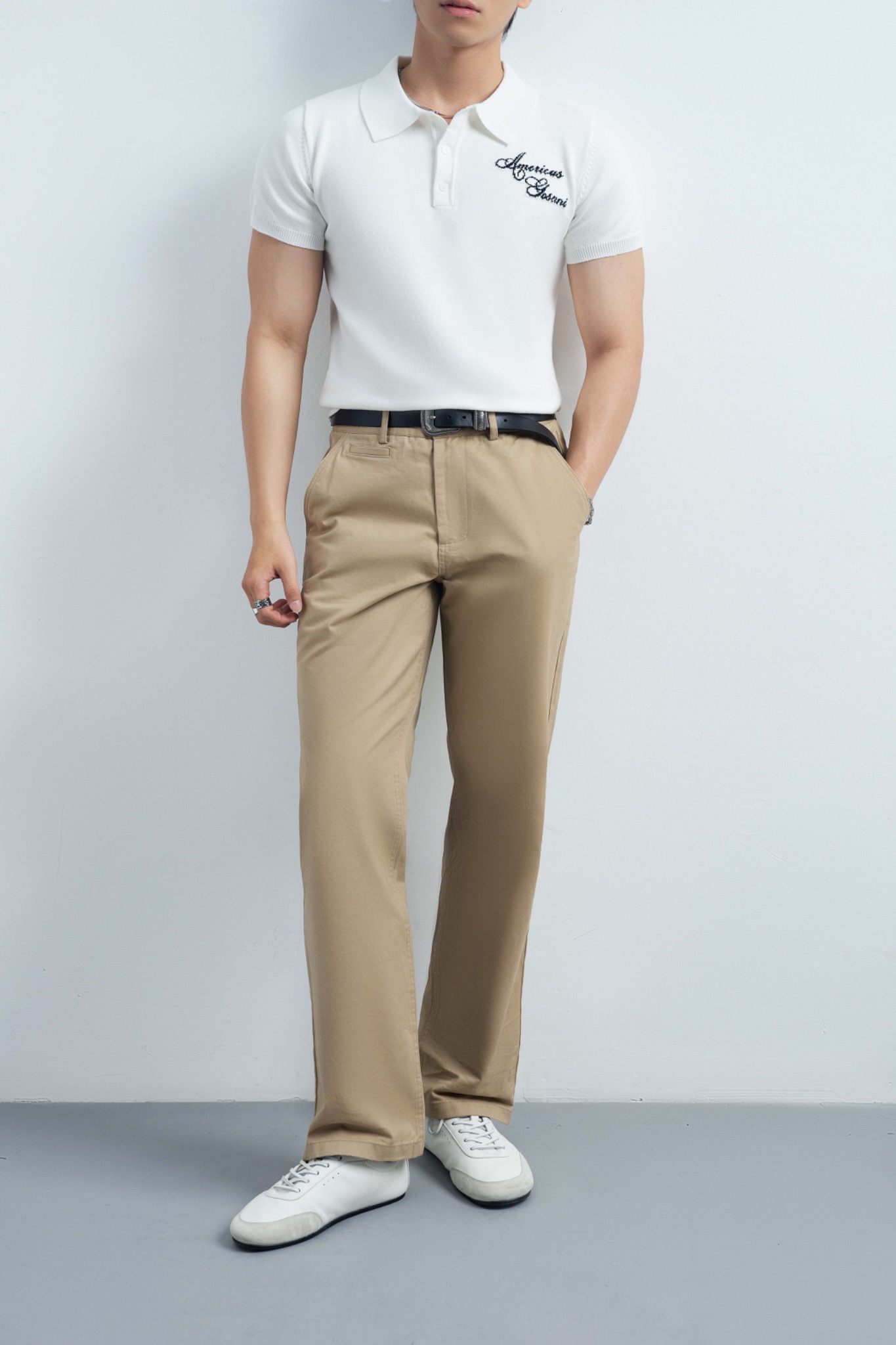 AGZ02 PREMIUM REGULAR KHAKI TROUSERS - BEIGE